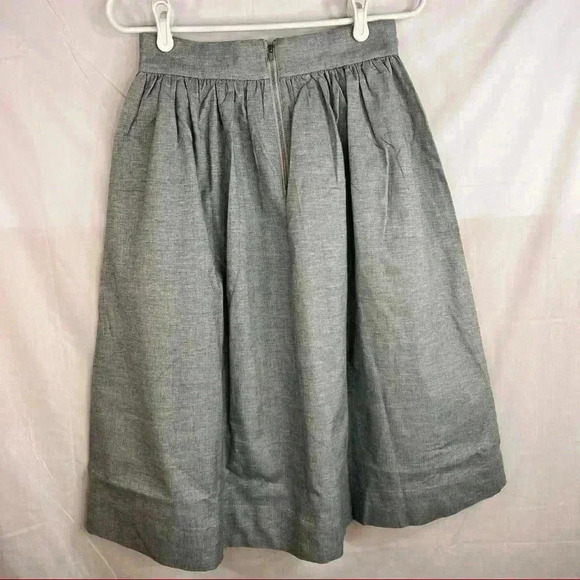 ACHRO Womens High Waisted Midi Pleated Pinstripe Skirt Sz S NWT Career Luxury - Picture 5 of 11